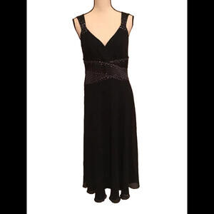 👗⚫️NEXT Size 12 UK Sizing Dress Formal Black with Sequins